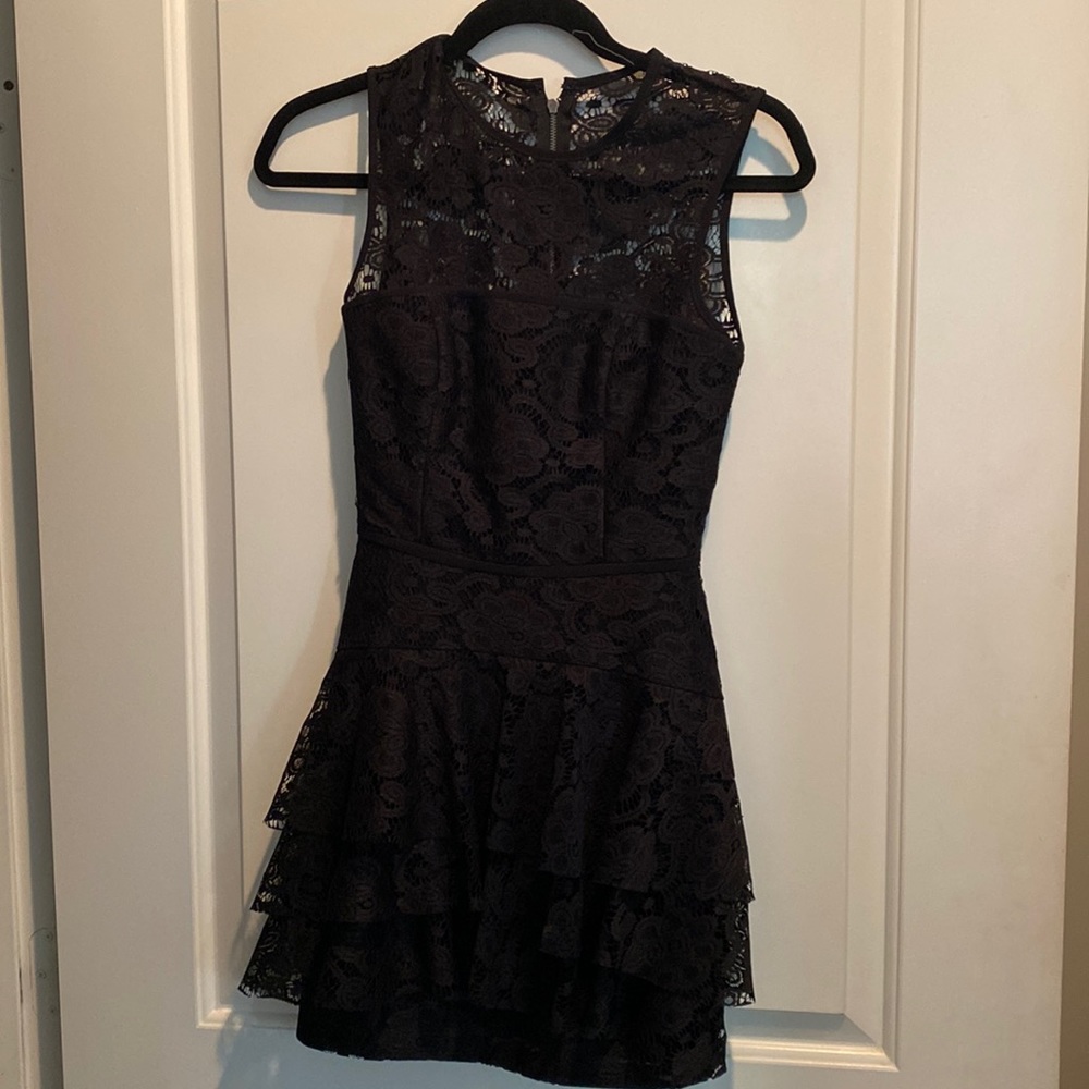 NWOT Jill Stuart Black lace mini dress